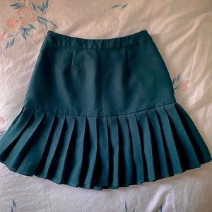 ASOS Forest Green Pleated Skirt